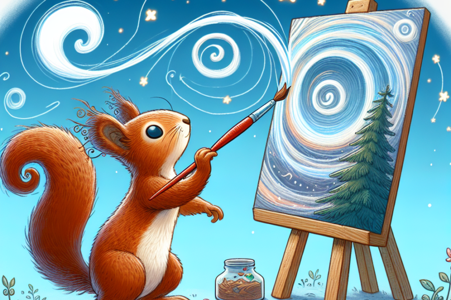 Sammy became known as the artist squirrel who painted the sky